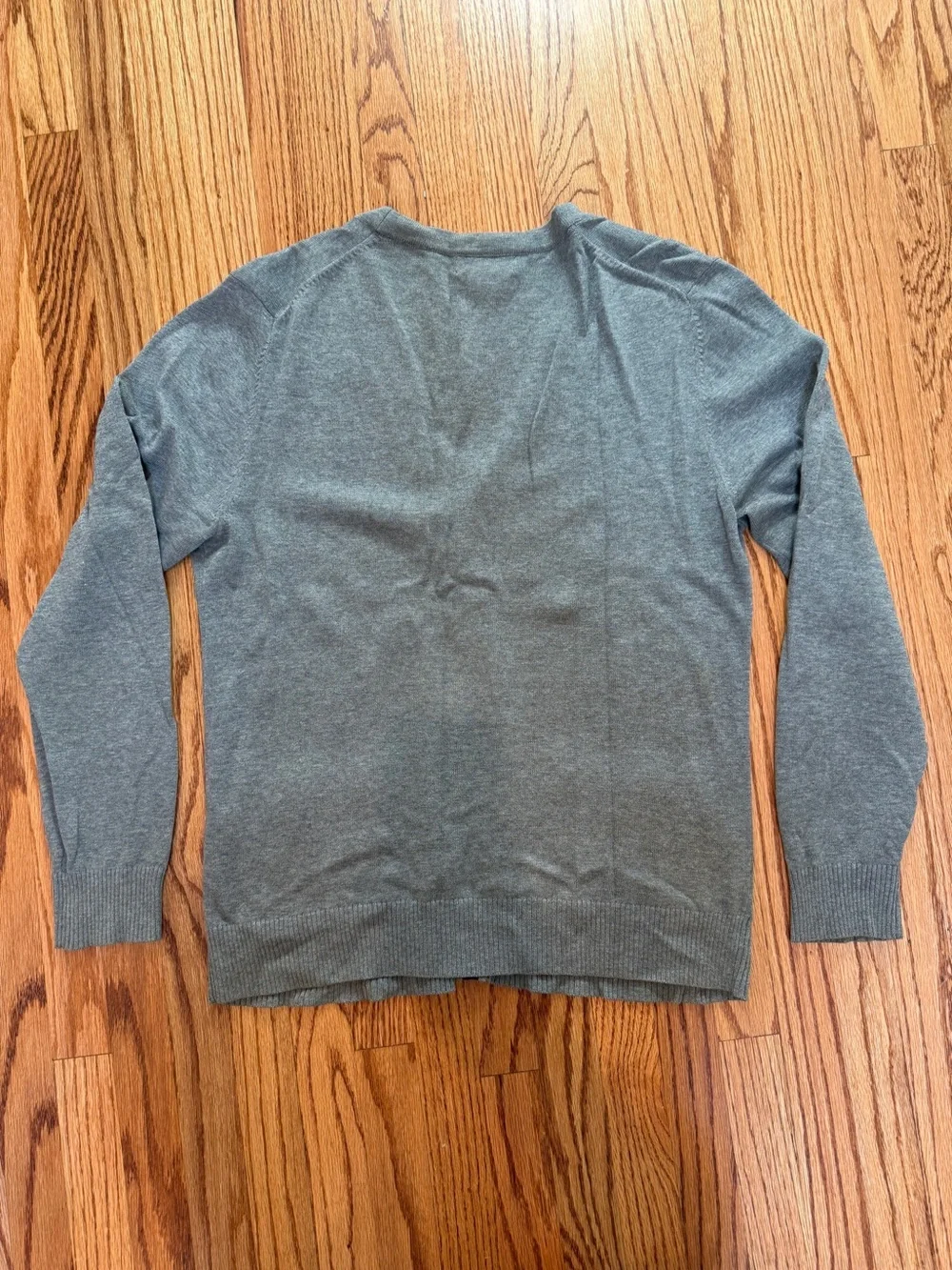 Lands' End Men's Heather Gray Button Cardigan